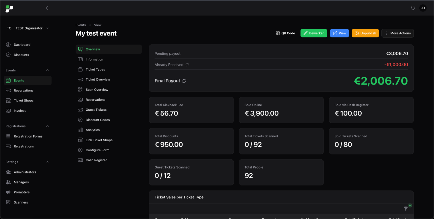 Foto van evenement opvoeren i-Ticketz